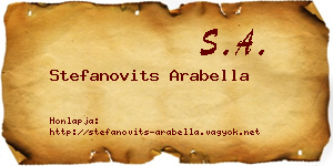 Stefanovits Arabella névjegykártya